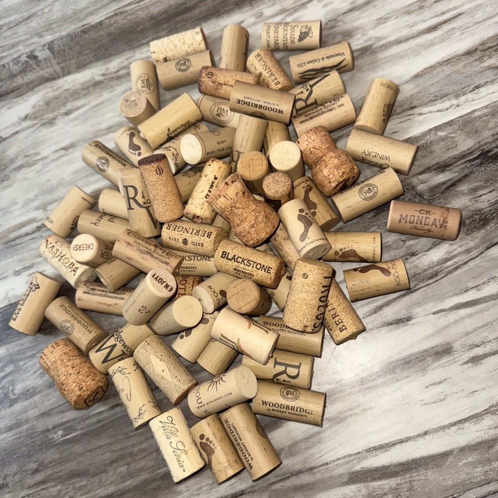 Recycled Wine Champagne Bottle Cork Corks Lot of 80 Pieces Arts Crafts DIY